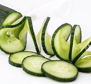 sliced cucumber
