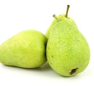 3 green pears