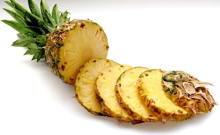 a slided pineapple