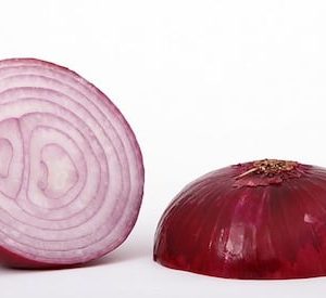 red onion cut in half